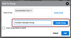 Add Host to Group - Create Group Name and Button Location